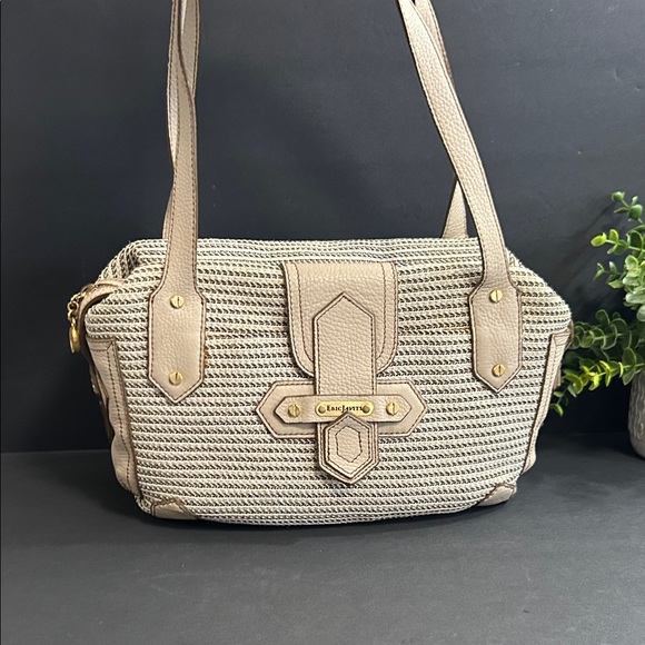 Eric Javits Tan and Cream Shoulder Bag - Picture 4 of 17